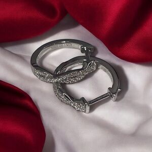 .13CTLab Grown Diamond (Moiss ) Earrings on a solid .925 silver setting D Color